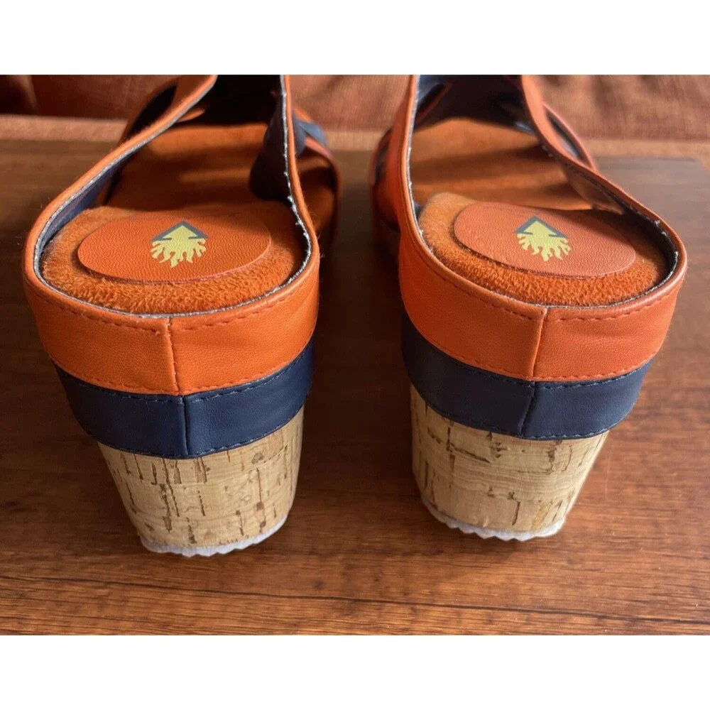 Volatile Blue And Orange Wedge‎ Sandal New Size 11 Chicago Bears Illini Fan